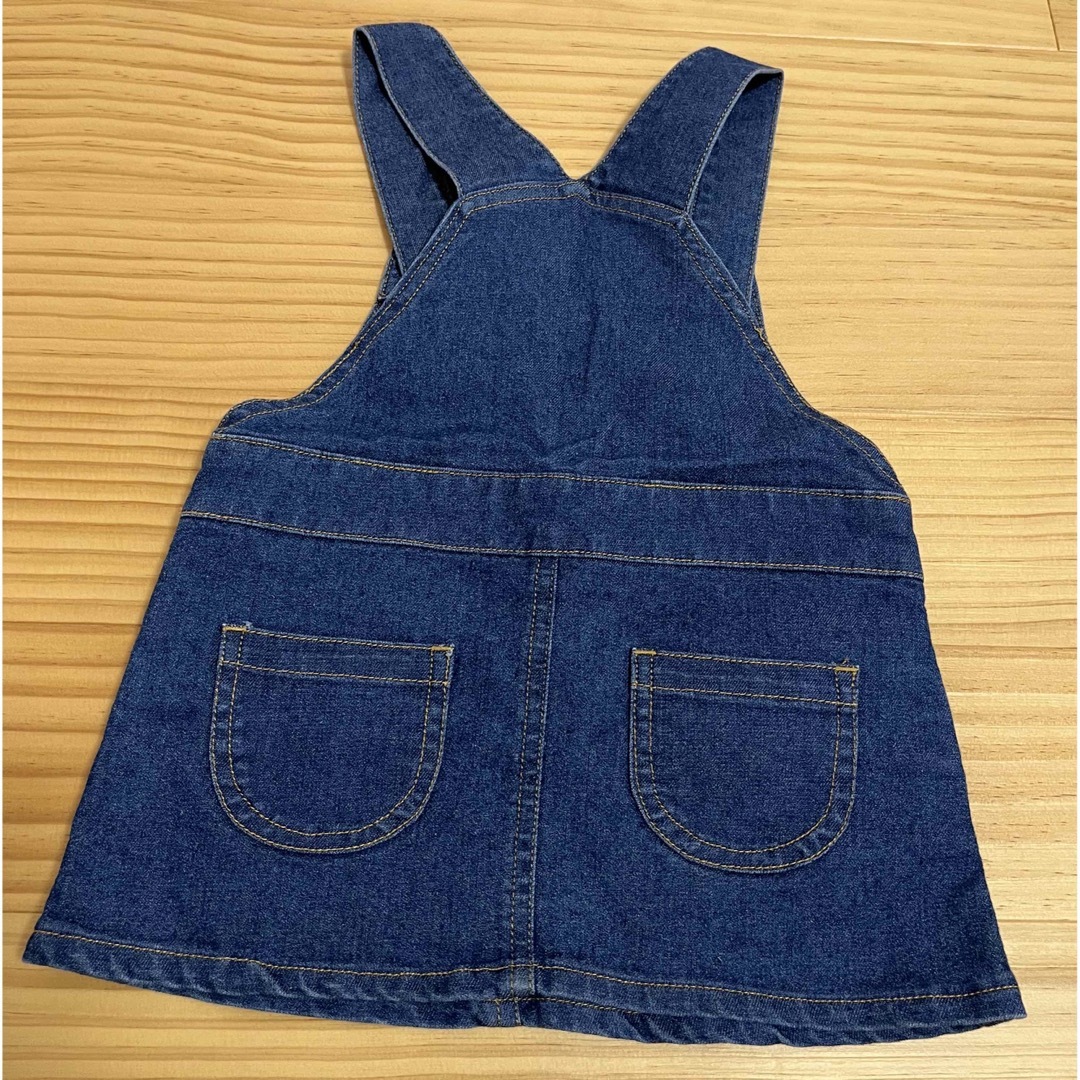 デニムワンピース　サイズ90 キッズ/ベビー/マタニティのキッズ服女の子用(90cm~)(ワンピース)の商品写真