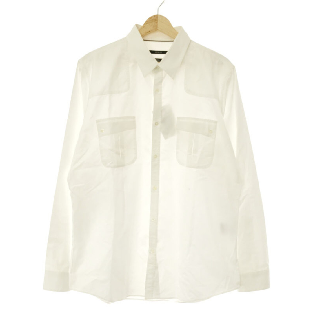 GUCCI グッチ コットンブロードポケットシャツ ホワイト 43 | フリマアプリ ラクマ