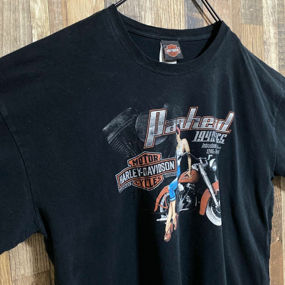 ヴィンテージ ハーレーダビッドソン センター刺繡ロゴ 半袖Tシャツ XL-