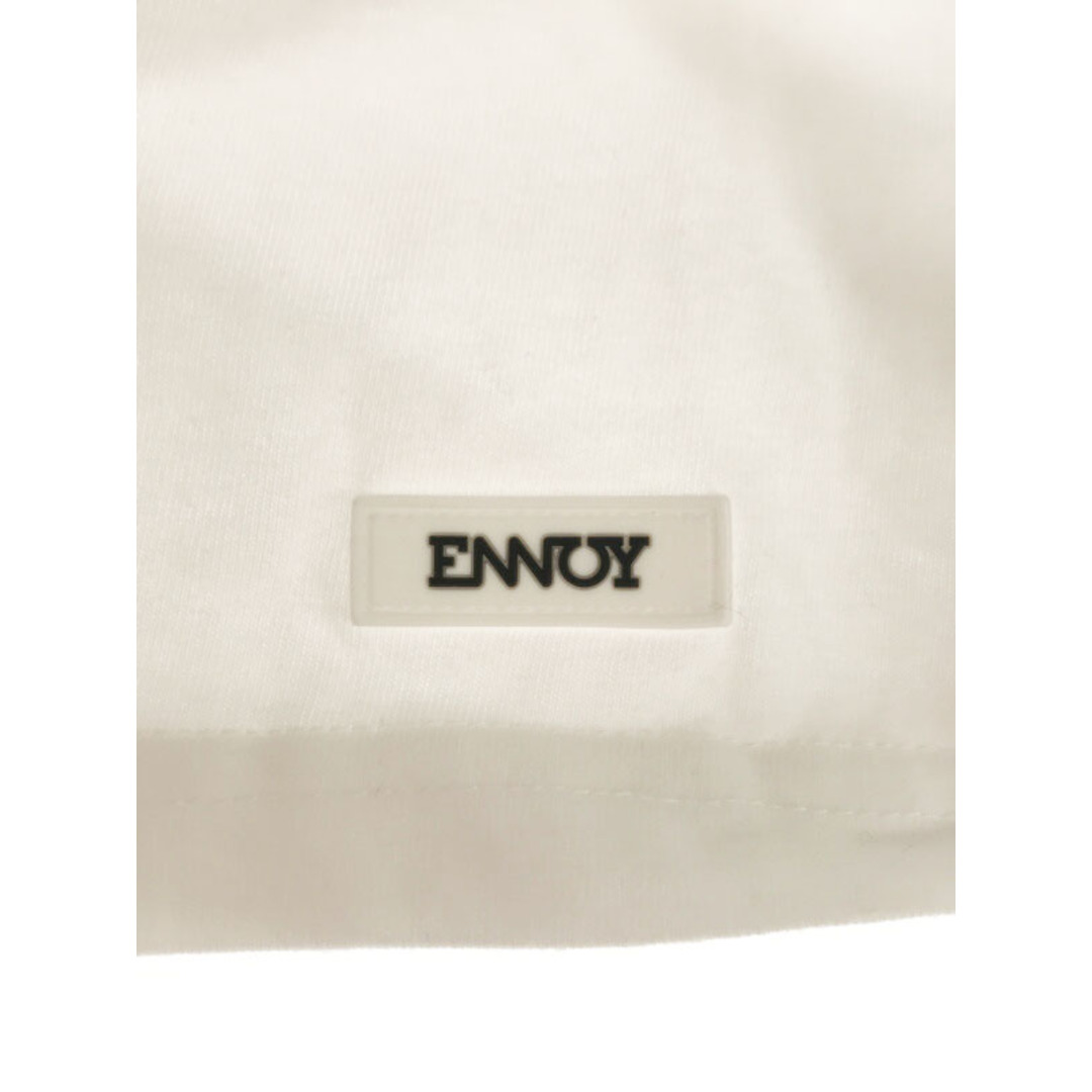 ENNOY エンノイ 21SS ラバーロゴパッチクルーネックTシャツ ホワイト L