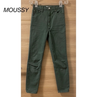 マウジー(moussy)のMOUSSY パンツ ストレッチ カーキグリーン 1(スキニーパンツ)