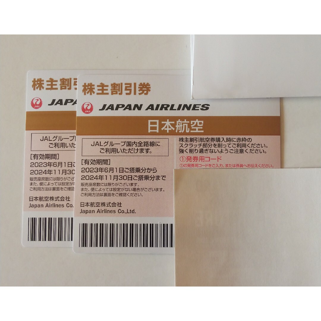 JAL 株主優待 2枚【値下げしました】