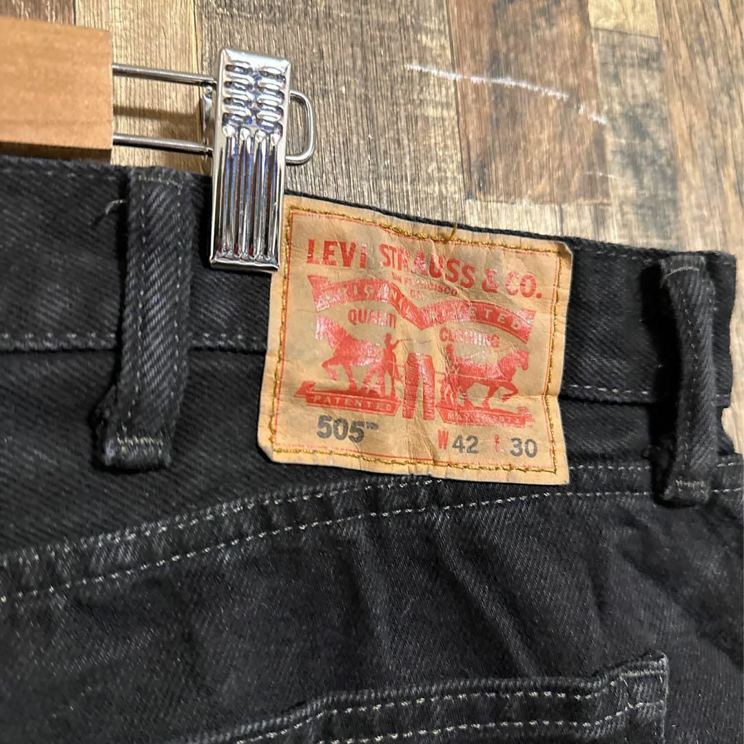 Levi's - リーバイス デニム ジーンズ 505 ストレート ブラック パンツ