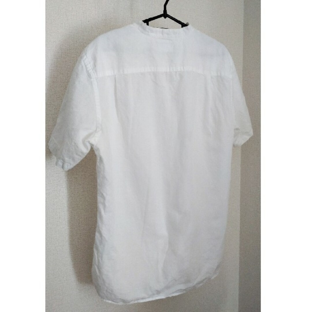 UNIQLO(ユニクロ)のUNIQLO　リネンコットンスタンドカラーシャツ（半袖） メンズのトップス(シャツ)の商品写真