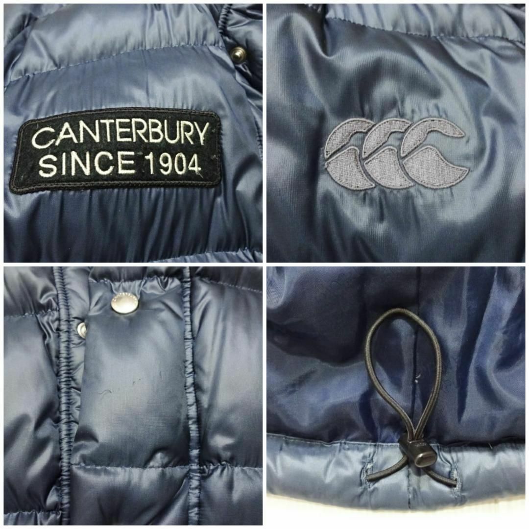 CANTERBURY(カンタベリー)の良品★　カンタベリー　ダウンジャケット　【M】　ダウン80％　ネイビー　ラグビー メンズのジャケット/アウター(ダウンジャケット)の商品写真