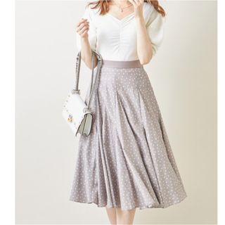 トッコ(tocco)の＊ tocco closet ドットフレアスカート ＊(ひざ丈スカート)