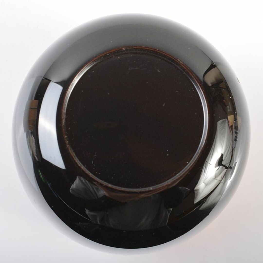 茶道具 山中塗 中村宗悦作 鶴蒔絵 大棗 共箱 V R6343
