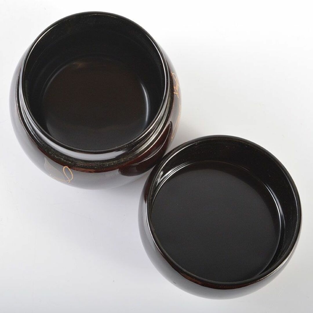茶道具 輪島塗 蒔絵師 池端秀斉作 瓢蒔絵 瓢茶器 共箱 V R6350 茶道具 輪島塗 蒔絵師 池端秀斉作 瓢蒔絵 瓢茶器 共箱 V R6350