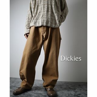ディッキーズ(Dickies)の【DICKIES】ダック地 ワイド バルーン ペインターパンツ キャメル W40(ペインターパンツ)