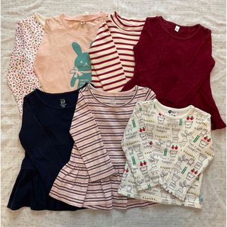 ベビーギャップ(babyGAP)のロンT　90〜95㎝　女の子　7枚セット(Tシャツ/カットソー)