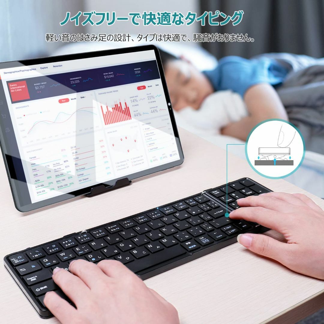 【色: Green】【EWiN】 Bluetooth キーボード ワイヤレス キ