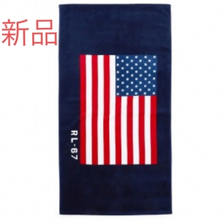 ポロラルフローレン(POLO RALPH LAUREN)のポロラルフローレン  ビーチタオル　アメリカ国旗柄　168×89(タオル/バス用品)