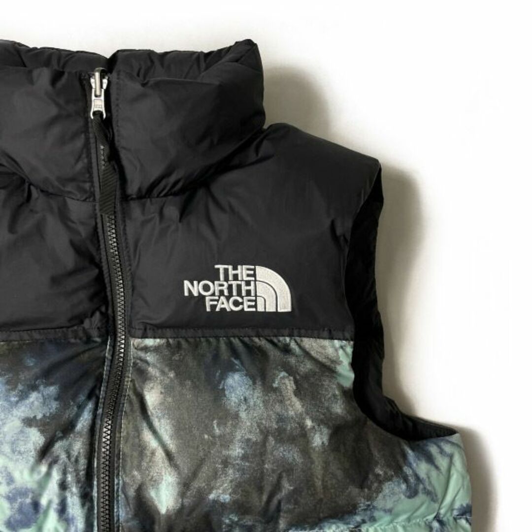 THE NORTH FACE - ノースフェイス ダウンベスト US限定 RDS(S)青 総柄