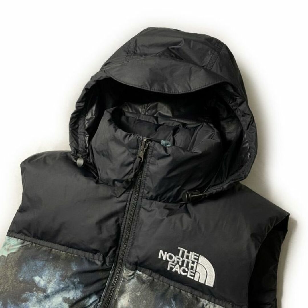 THE NORTH FACE - ノースフェイス ダウンベスト US限定 RDS(S)青 総柄