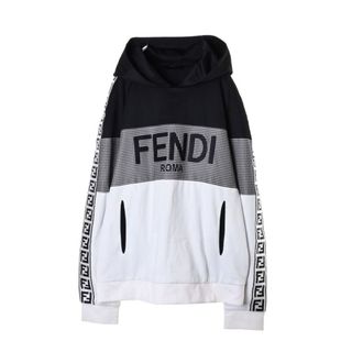 未使用品□19AW フェンディ×ニッキーミナージュ FENDI PRINTS ON ズッカ ラムスキン ブルゾン/ボンバージャケット シルバー 48 伊製 正規