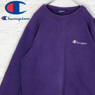 チャンピオン(Champion)のチャンピオン 米国製 スウェットトレーナー 刺繍ロゴ トレンドカラー パープル(スウェット)