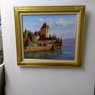 肉質油絵 横 F10 古城 竹内敏彦 額装仕上げ品 2047450414.jpg?1696397789