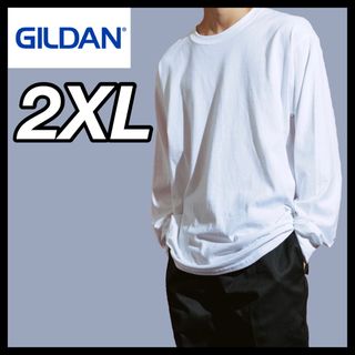 ギルタン(GILDAN)の新品未使用 ギルダン 6oz ウルトラコットン 無地  ロンT ホワイト 2XL(Tシャツ/カットソー(七分/長袖))