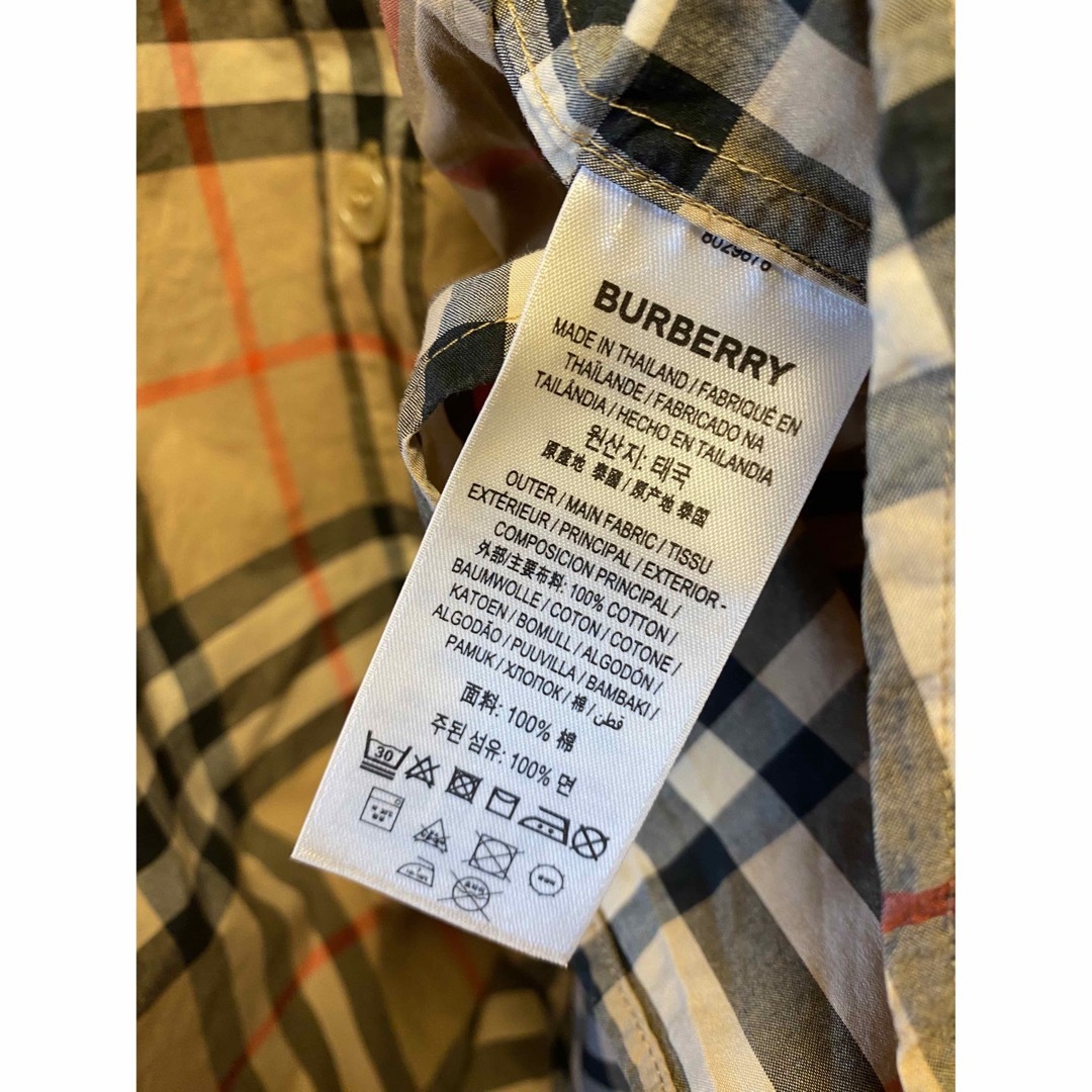 正規 22SS BURBERRY バーバリー ノバチェック ロゴ シャツ