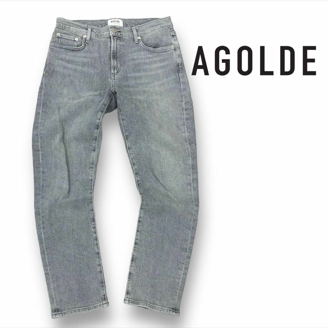 【送料無料】AGOLDE ストレッチブラックデニムパンツ size27 ボトムス