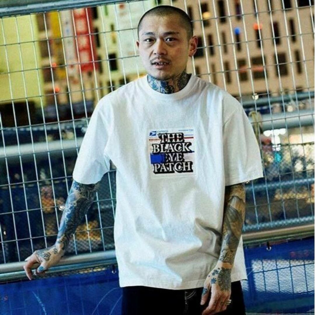 ブラックアイパッチ USPS Tシャツ 舐達麻 バタサイ 白 XL