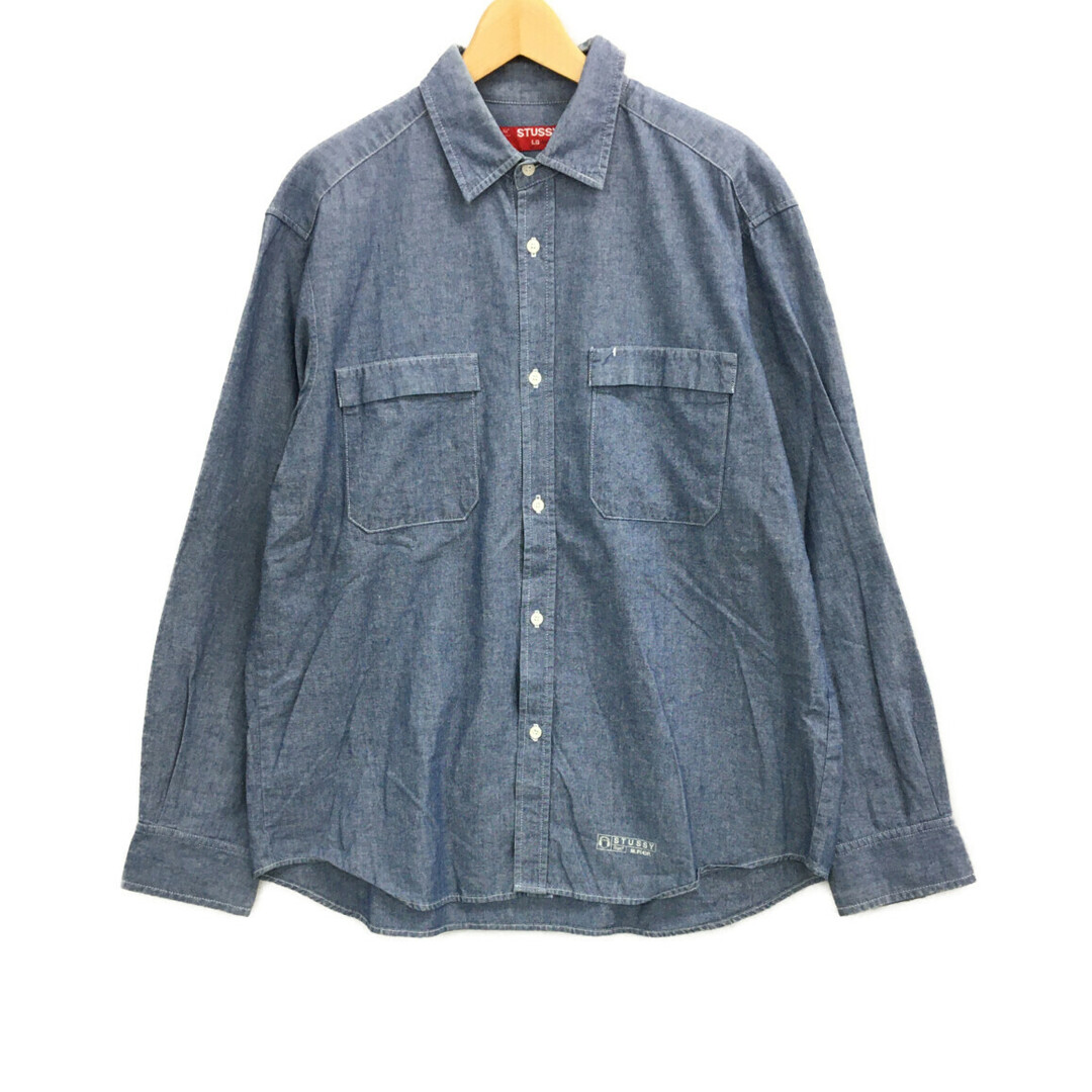 ステューシー STUSSY シャンブレーシャツ    メンズ LG