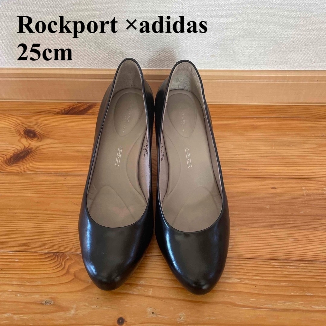 ROCKPORT adidas ポインテッドパンプス ブラック