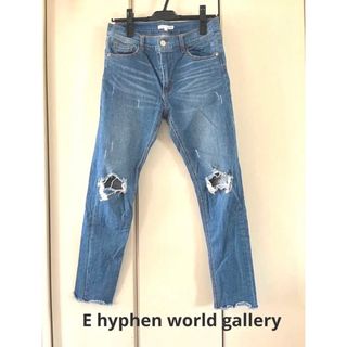 イーハイフンワールドギャラリー(E hyphen world gallery)の美品☆イーハイフン　ダメージデニムパンツ(デニム/ジーンズ)