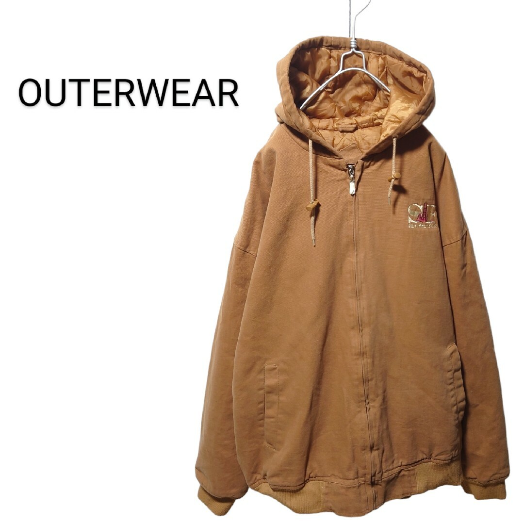 【OUTERWEAR】企業ロゴ 中綿入りダックアクティブジャケット A-1302