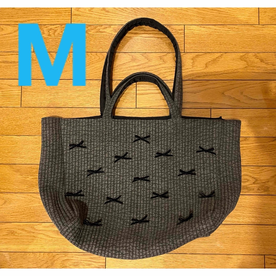 Gypsohila picnic bag M ジプソフィア リボンバッグ 黒-