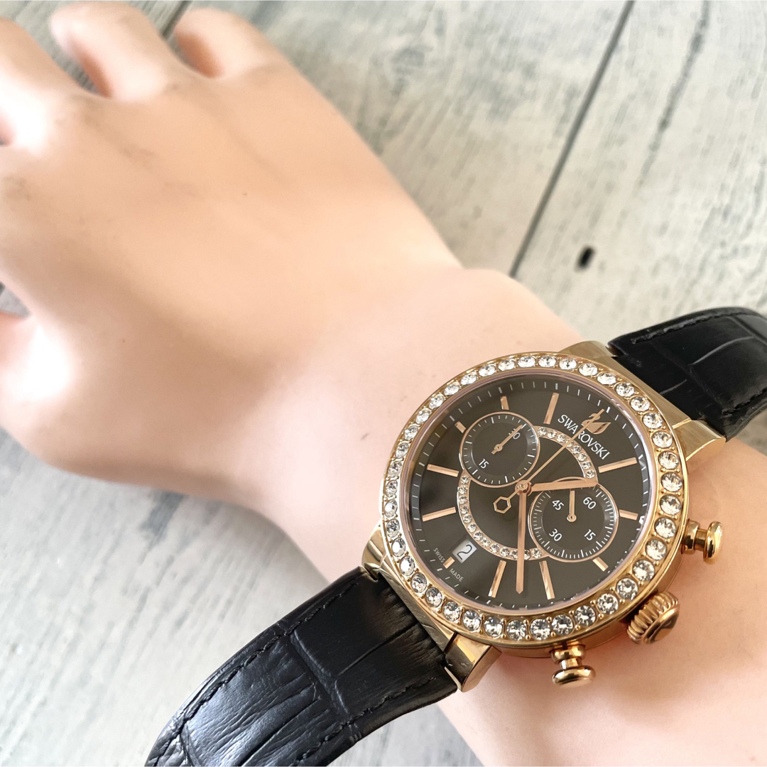 SWAROVSKI - 【電池交換済】Swarovski スワロフスキー 腕時計 ゴールド