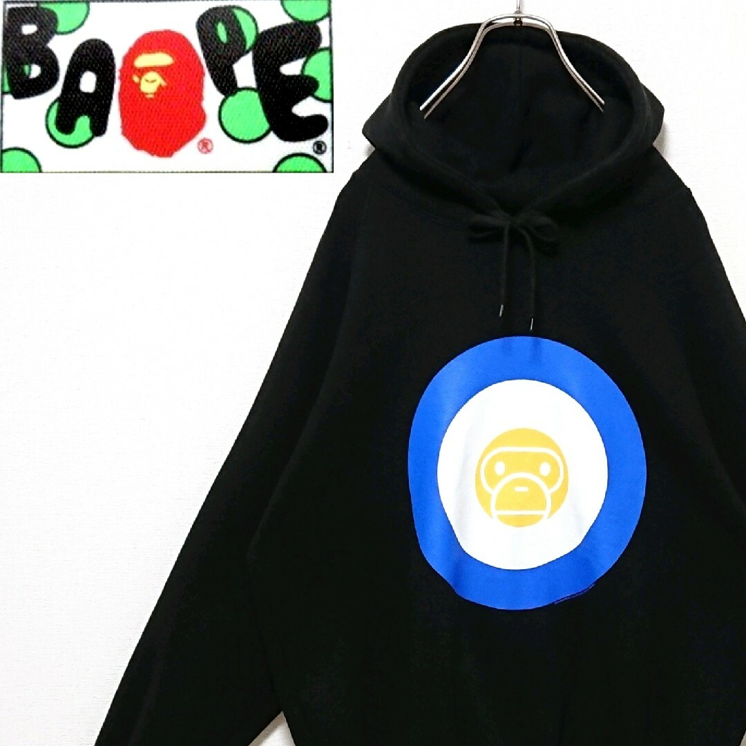 A BATHING APE - アベイシングエイプ フロント プリント ロゴ ブラック