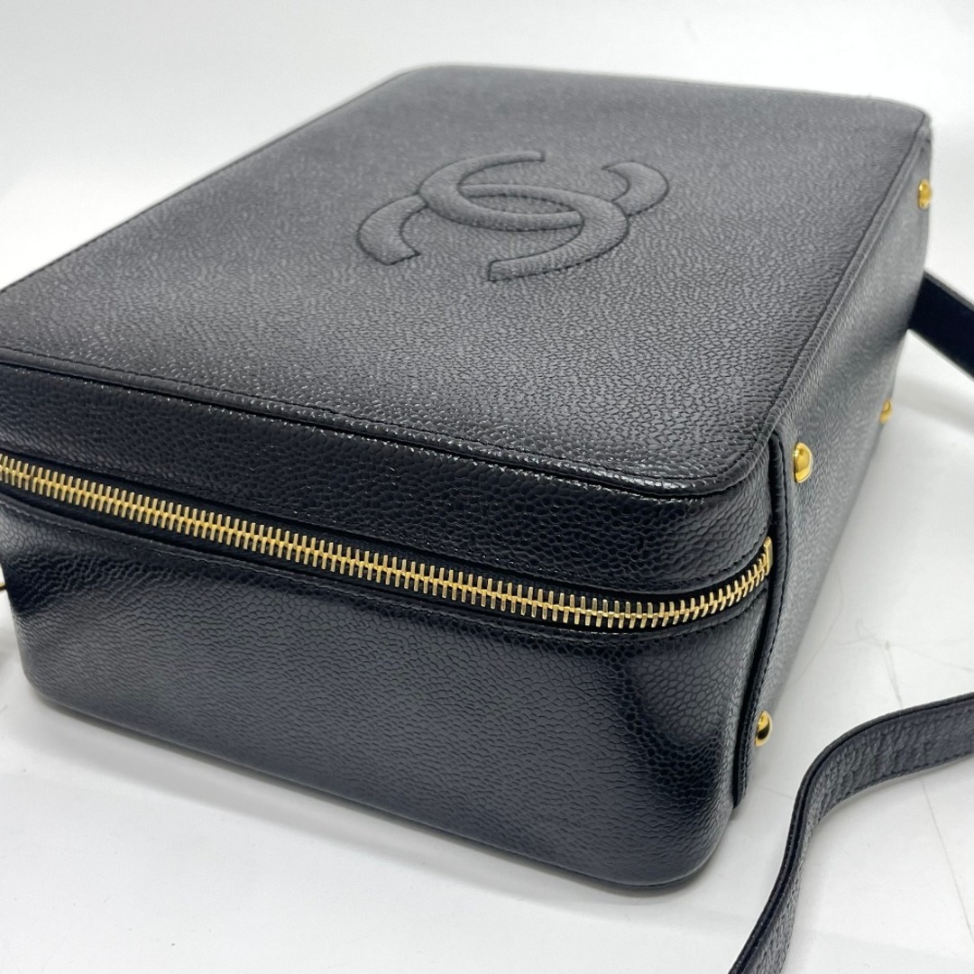 シャネル CHANEL バニティ デカココ ココマーク 2WAY ハンドバッグ キャビアスキン ブラック