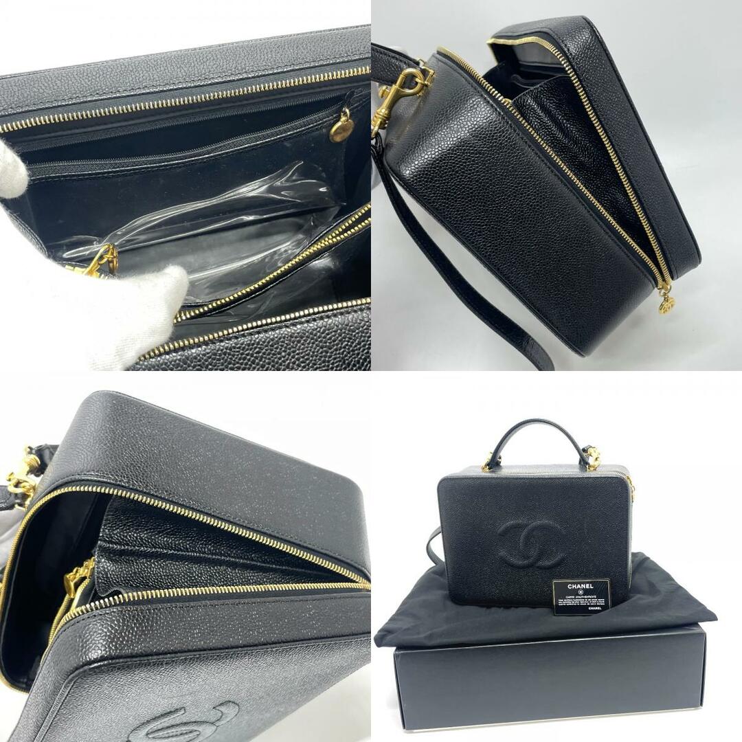 シャネル CHANEL バニティ デカココ ココマーク 2WAY ハンドバッグ キャビアスキン ブラック