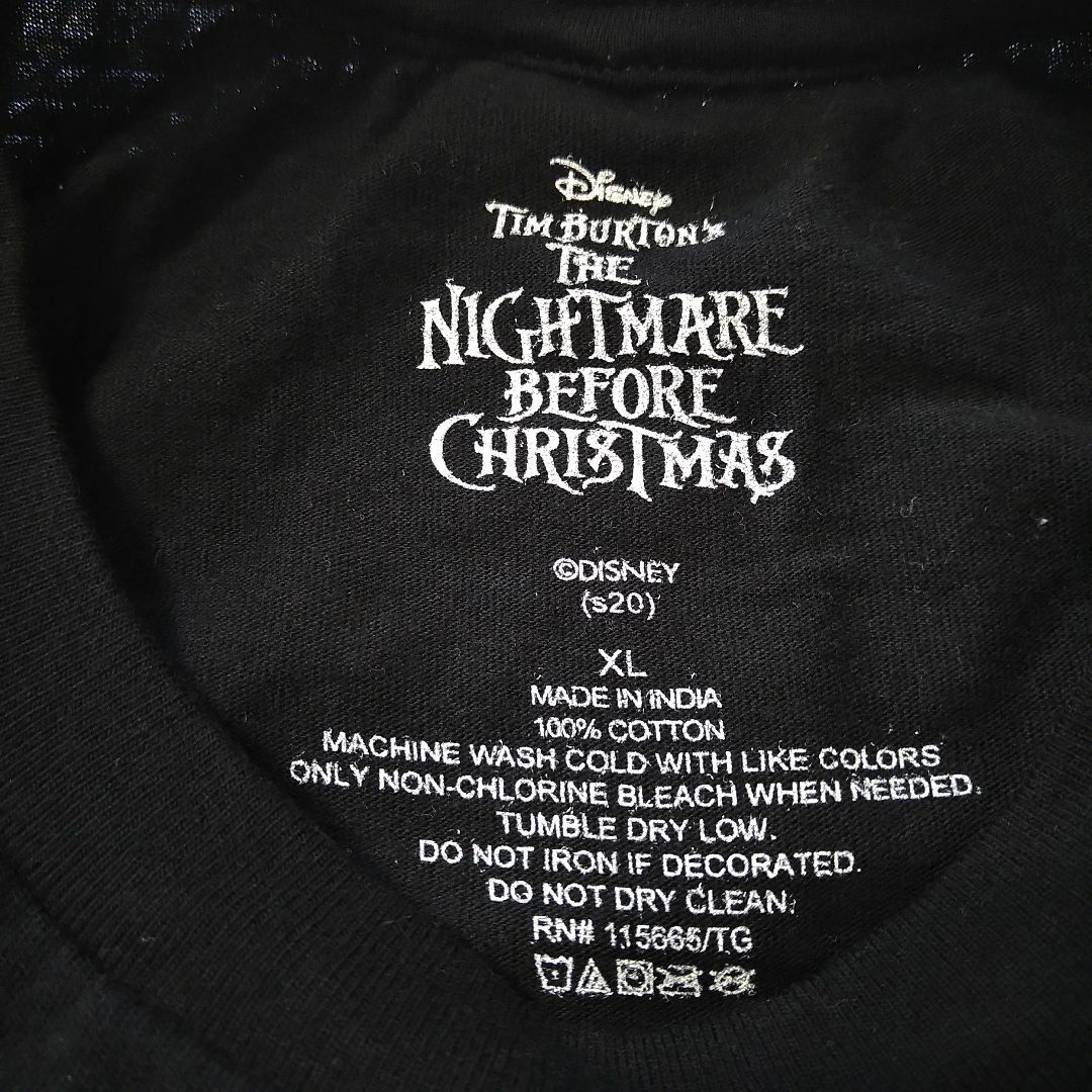 Disney - ナイトメア・ビフォア・クリスマス 長袖Tシャツ XL 黒 Disney - ナイトメア・ビフォア・クリスマス 長袖Tシャツ XL 黒
