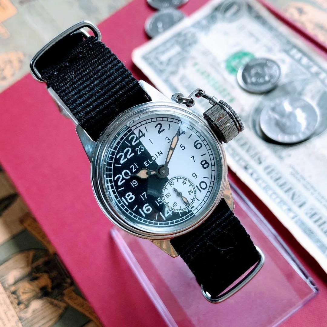 ELGIN - #2772【人気のミリタリー】メンズ 腕時計 エルジン WW2 動作品