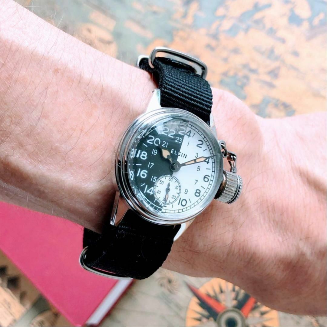 ELGIN - #2772【人気のミリタリー】メンズ 腕時計 エルジン WW2 動作品