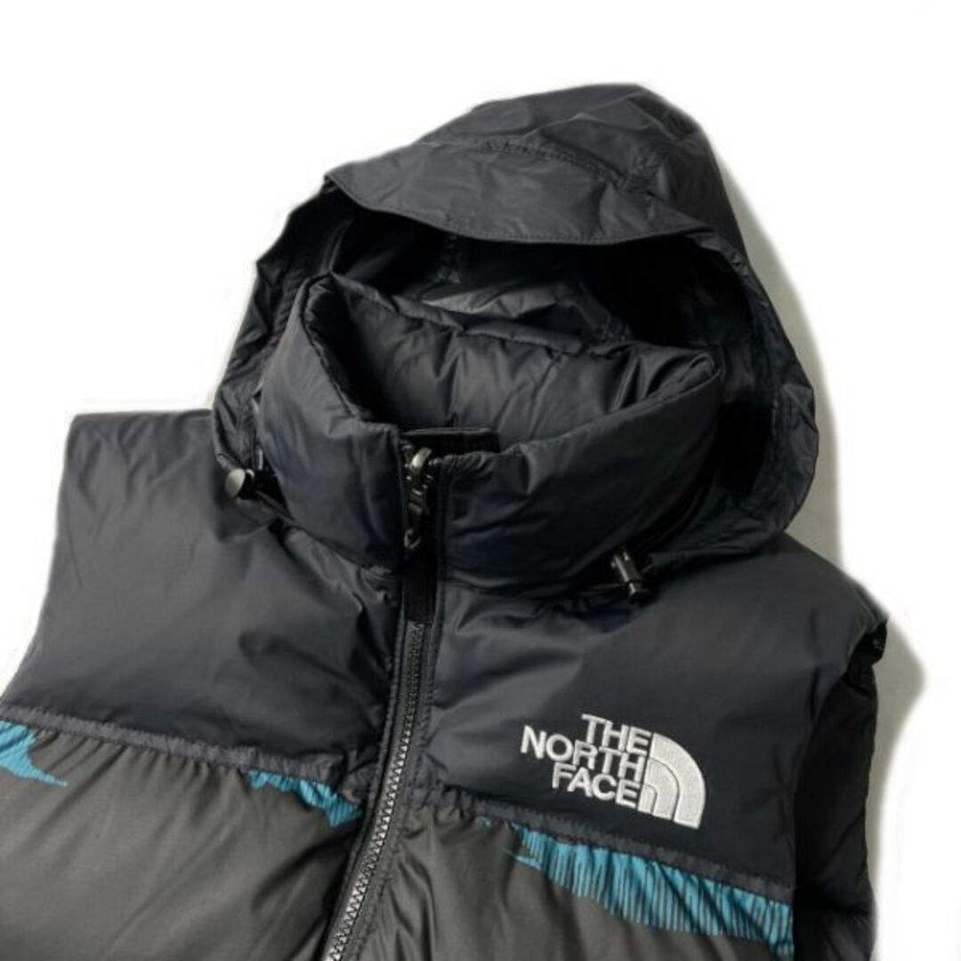 THE NORTH FACE(ザノースフェイス)のノースフェイス ダウンベスト US限定 RDS(S)青 総柄 190122 メンズのジャケット/アウター(ダウンベスト)の商品写真