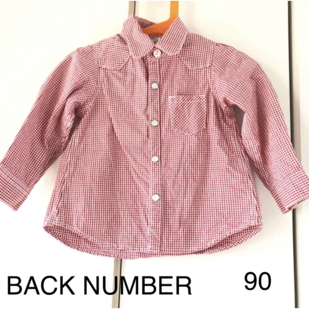 BACK NUMBER(バックナンバー)の美品☆ライトオン　女の子　チェック　ウエスタンシャツ キッズ/ベビー/マタニティのキッズ服女の子用(90cm~)(ブラウス)の商品写真