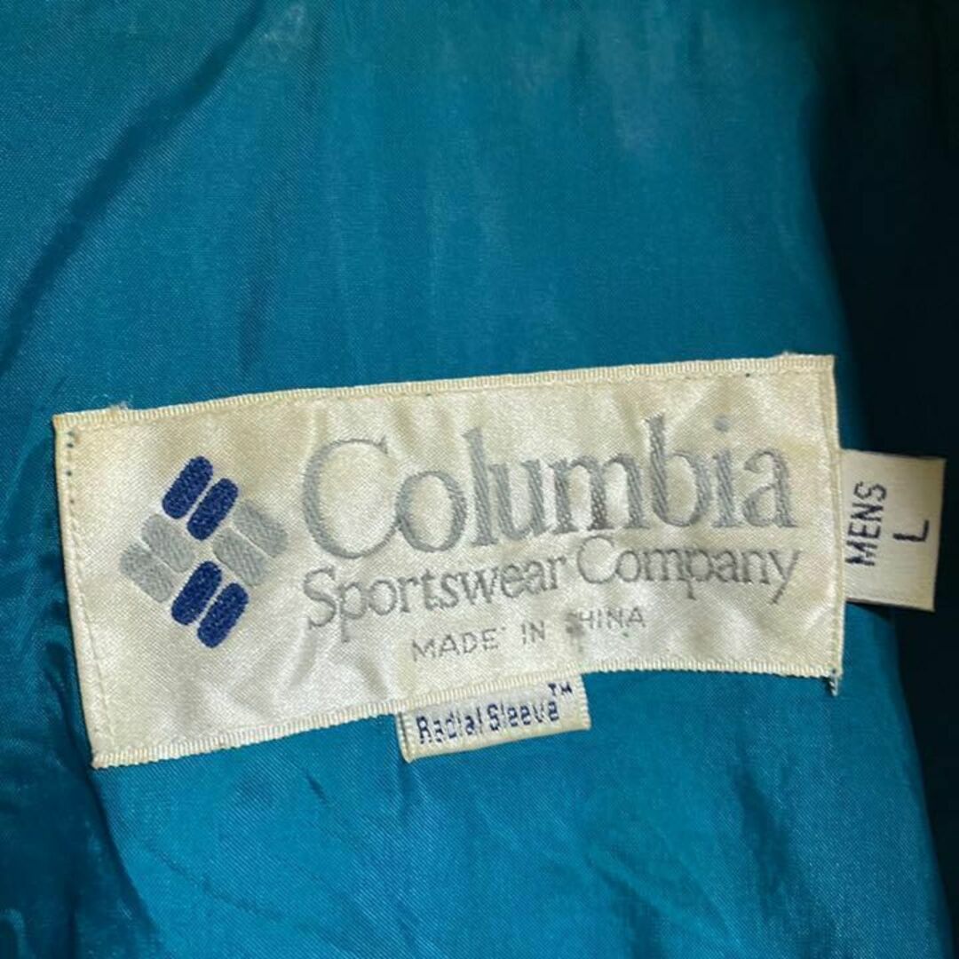 90sコロンビア ナイロンブルゾン　ビッグサイズ　裏起毛　刺繍ロゴ（653）