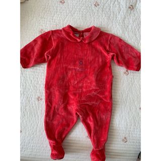 プチバトー(PETIT BATEAU)のプチバトー　ベロアロンパース　3-6months(ロンパース)