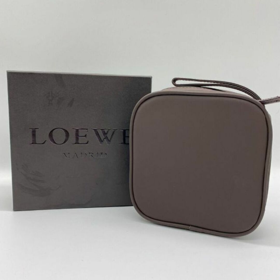 ✨化粧箱付き✨極美品✨LOEWE　ロエベ　アクセサリーポーチ　バニティ　ブラウン