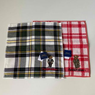 ポロラルフローレン(POLO RALPH LAUREN)のラルフローレン ポロベア レディース ハンカチ2セット タオル ガーゼ チェック(ハンカチ)