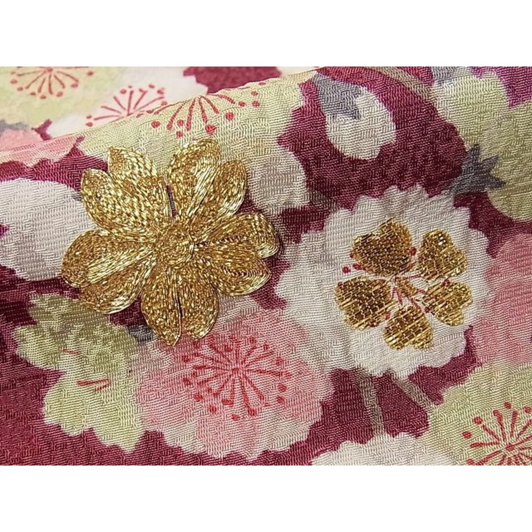 平和屋1□極上 振袖 刺繍 枝垂れ桜 暈し染め 金彩 逸品 3s30258-