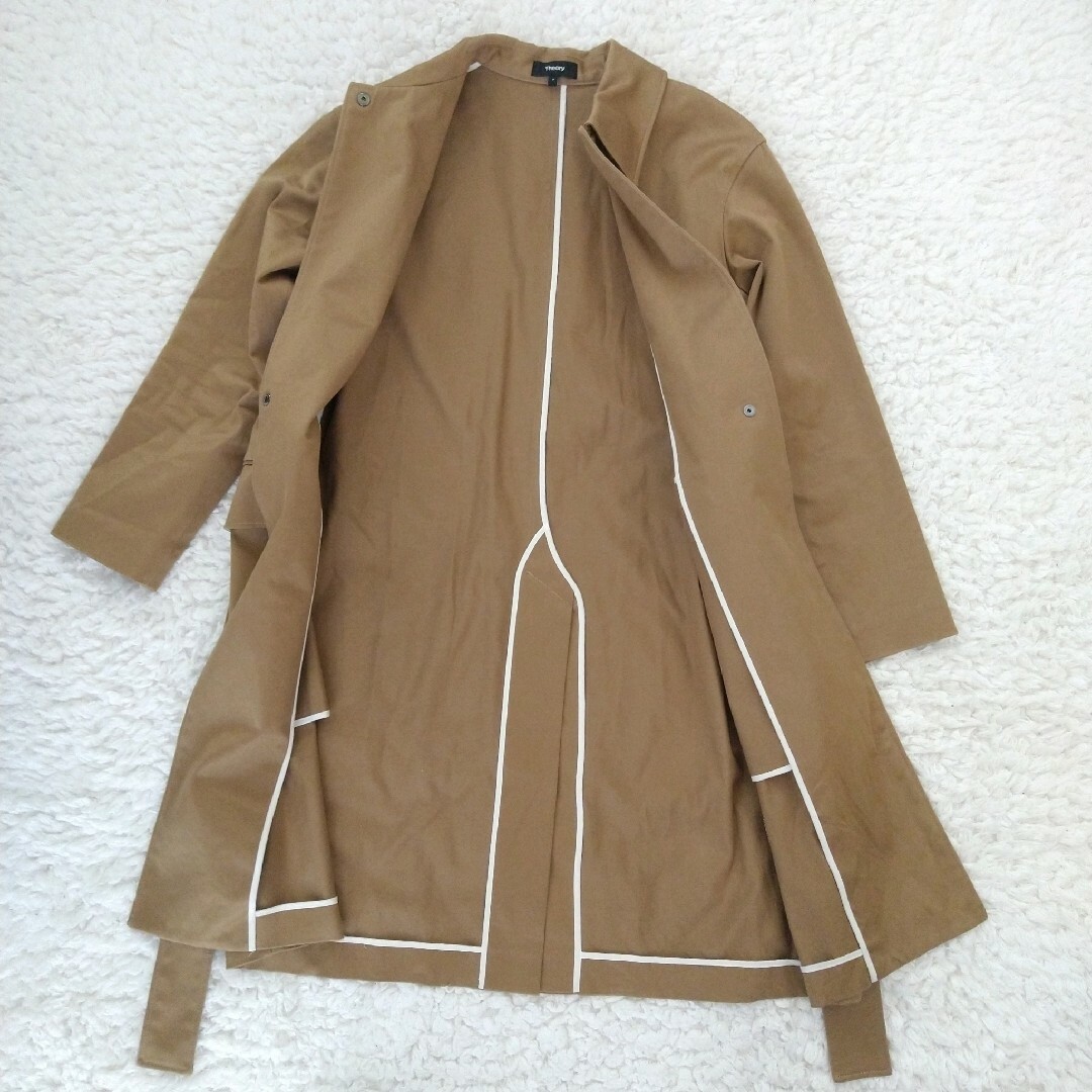 theory(セオリー)の良品 セオリー TWILL/BELTED.CAR.COAT ベルト付きコート レディースのジャケット/アウター(トレンチコート)の商品写真