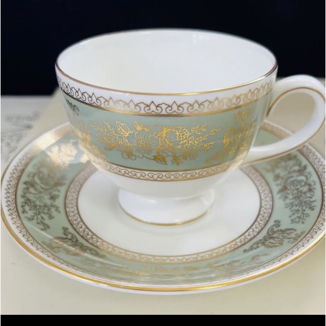 WEDGWOOD - ウェッジウッド コロンビアセージグリーン リーカップ 2客