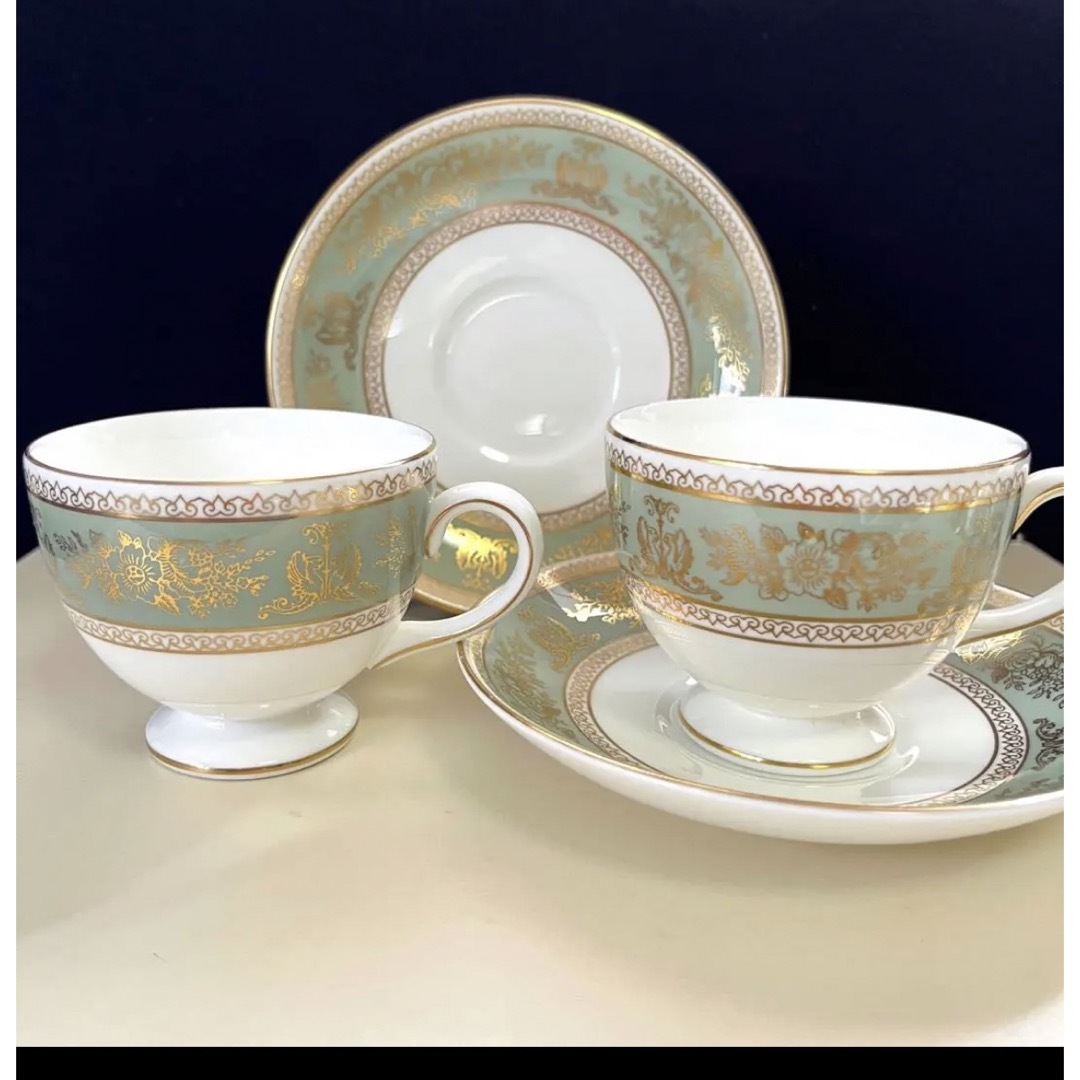 WEDGWOOD   ウェッジウッド コロンビアセージグリーン リーカップ 2客