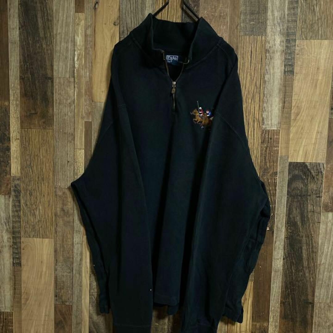 POLO RALPH LAUREN   Polo ラルフローレン ハーフジップ トレーナー 黒