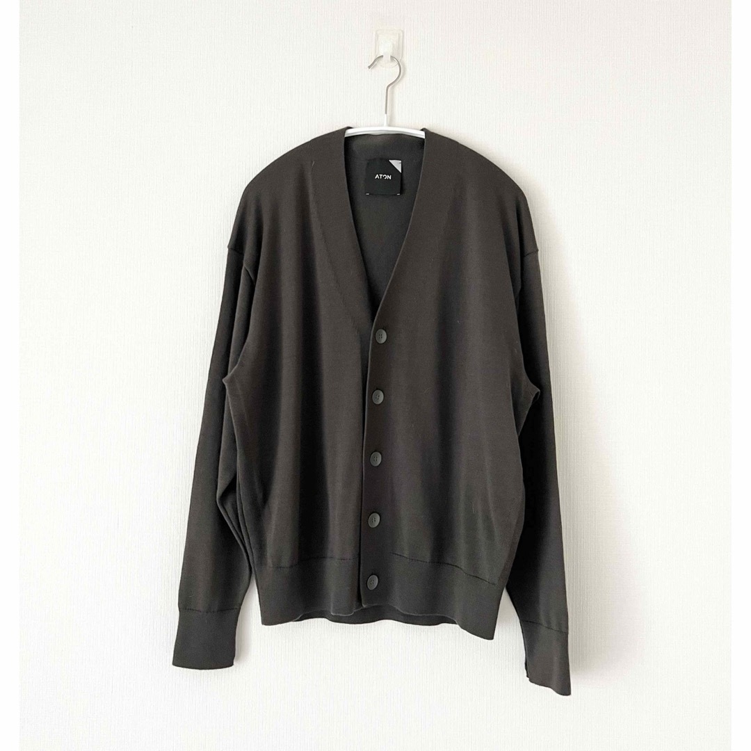 ATON - ATON NATURAL DYE SLOW WOOL カーディガンの通販 by a