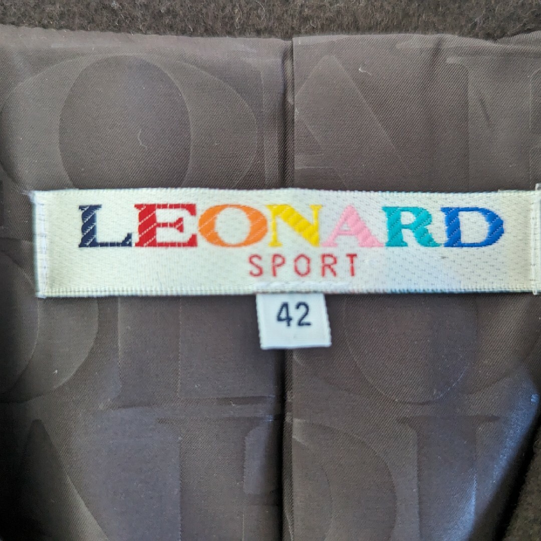 LEONARD(レオナール)のレオナールSport　カシミアハーフコート ブラウン レディースのジャケット/アウター(ロングコート)の商品写真
